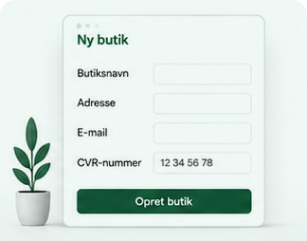 registration Det er nemt at få butikken på landkortet